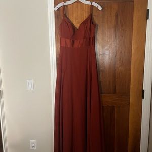 David’s bridal Ben style cinnamon brides maid dress